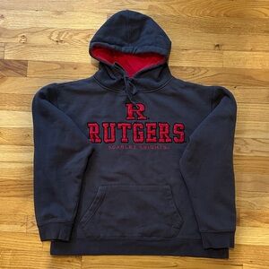 Campus Heritage Rutgers Scarlet Knights Dark Grey and Red Hoodie